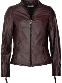 Maze Damen Lederjacke in braun