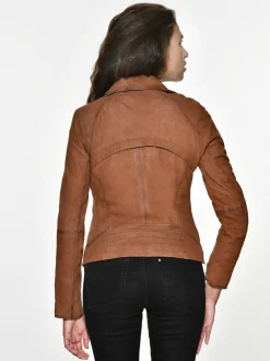 Maze Damen Lederjacke in cognac