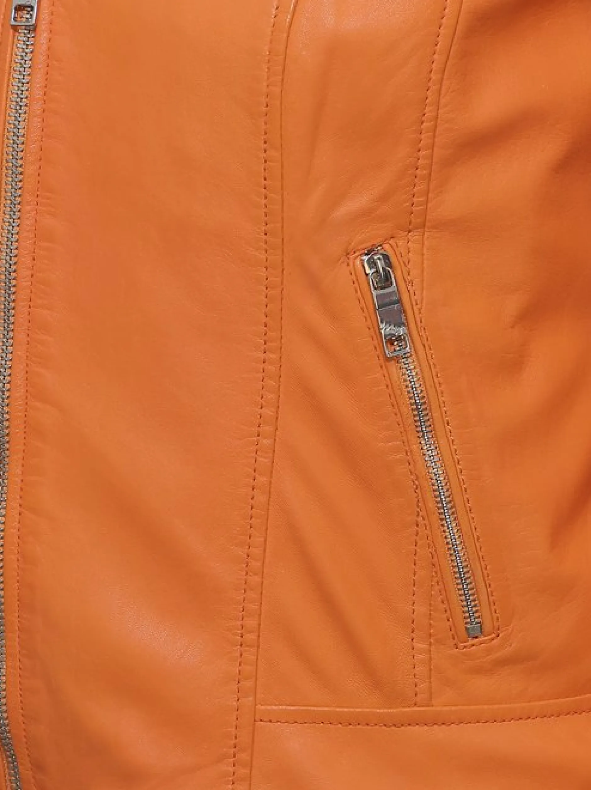 Maze Damen Lederjacke in orange