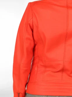 Maze Damen Lederjacke in rot