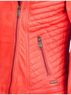 Maze Damen Lederjacke in rot