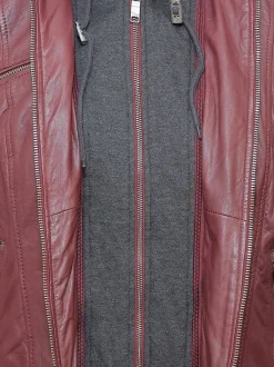 Maze Damen Lederjacke in rot