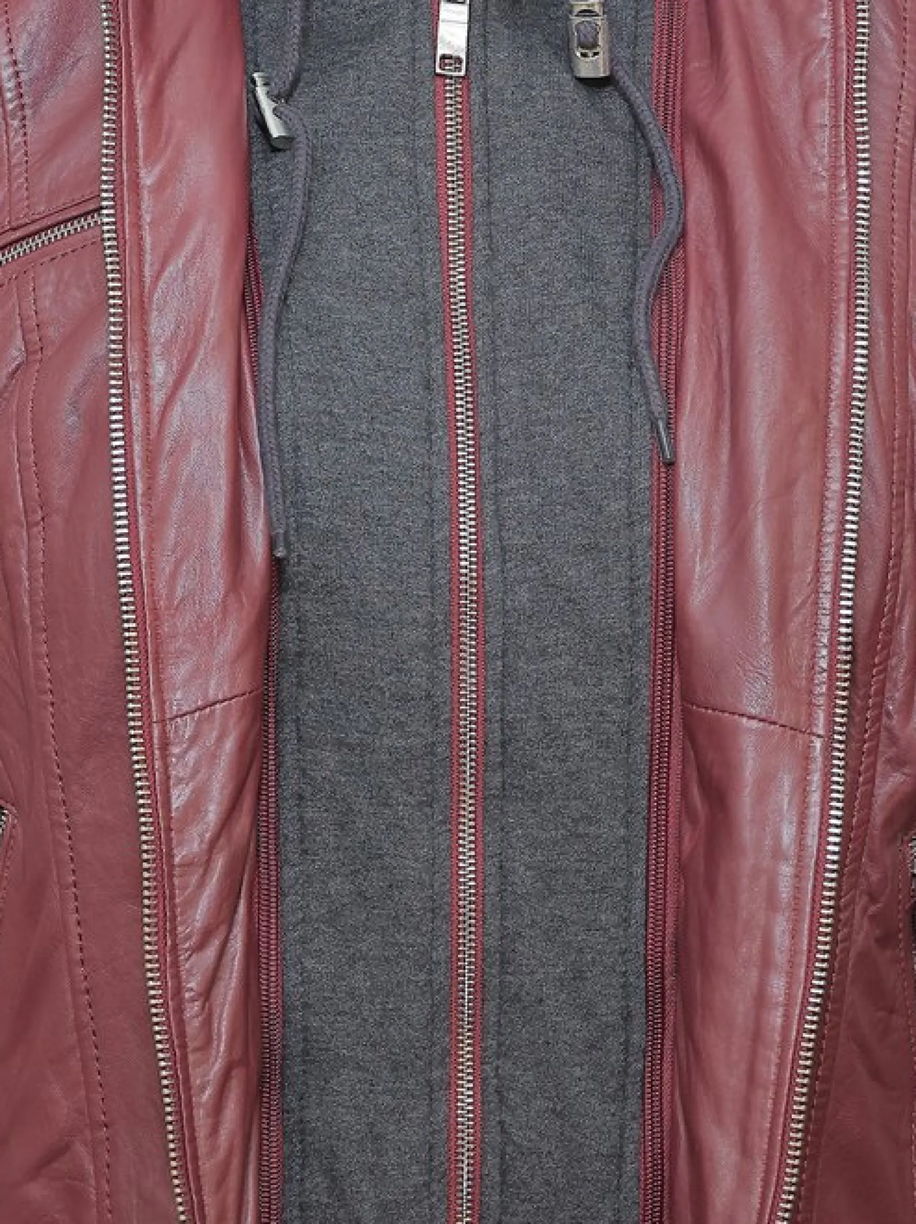 Maze Damen Lederjacke in rot