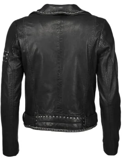 Maze Damen Lederjacke in schwarz