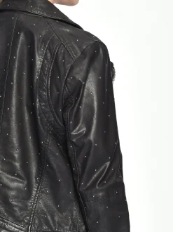 Maze Damen Lederjacke in schwarz