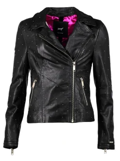 Maze Damen Lederjacke in schwarz