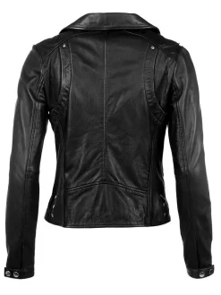 Maze Damen Lederjacke in schwarz