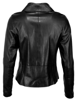 Maze Damen Lederjacke in schwarz