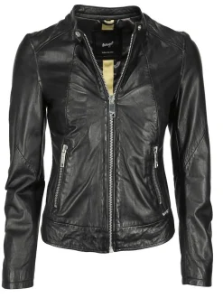 Maze Damen Lederjacke in schwarz