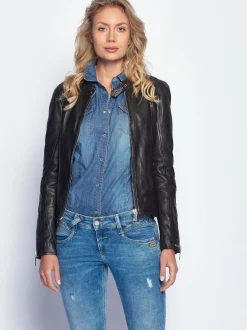 Maze Damen Lederjacke in schwarz