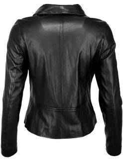 Maze Damen Lederjacke in schwarz