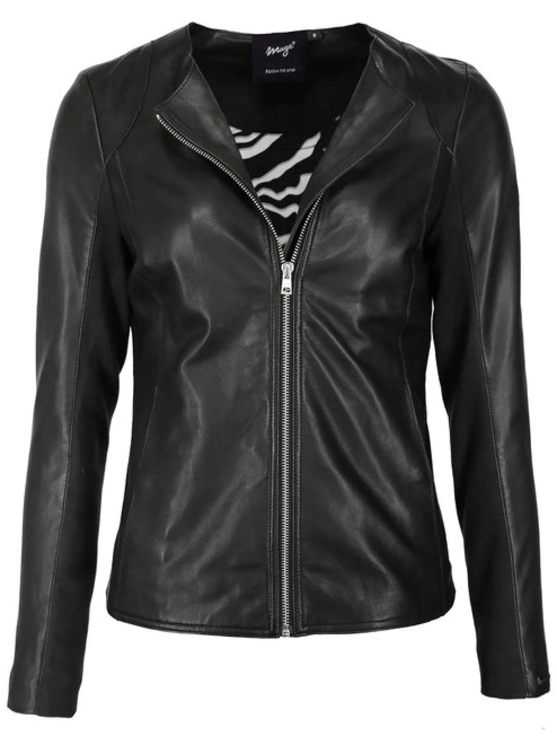Maze Damen Lederjacke in schwarz