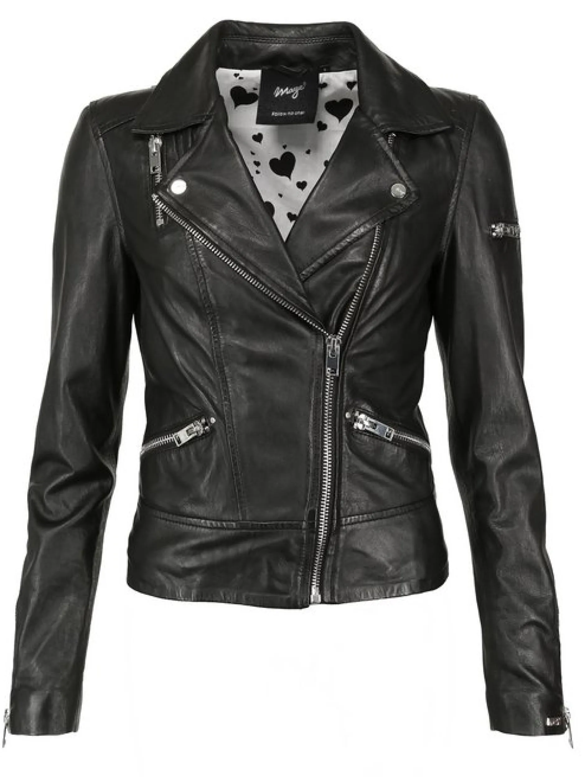 Maze Damen Lederjacke in schwarz