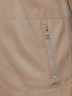 Maze Damen Lederjacke in taupe