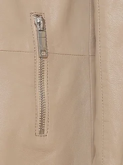 Maze Damen Ledermantel in beige