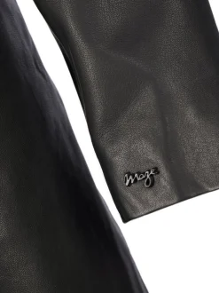Maze Damen Ledermantel in schwarz
