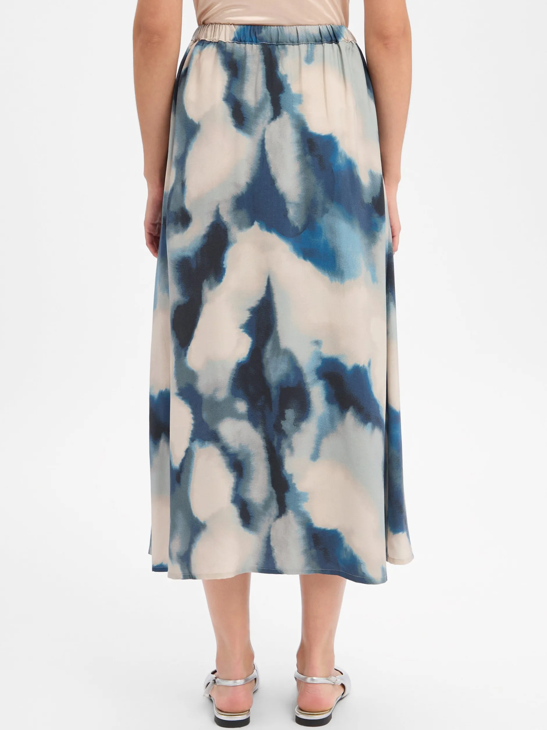 mbyM Damen Maxirock - Aveline in beige indigo