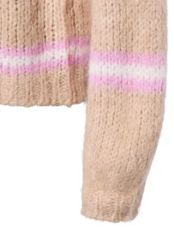 mbyM Damen Pullover mit Alpaka- und Woll-Anteil - Gatilin in beige pink
