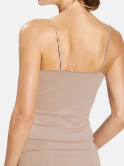 Mey Damen Spaghetti Top - Emotion in melange braun