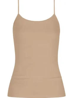 Mey Damen Spaghetti Top - Emotion in melange braun