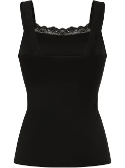 Mey Damen Top in schwarz - Ausschnitt: Karree