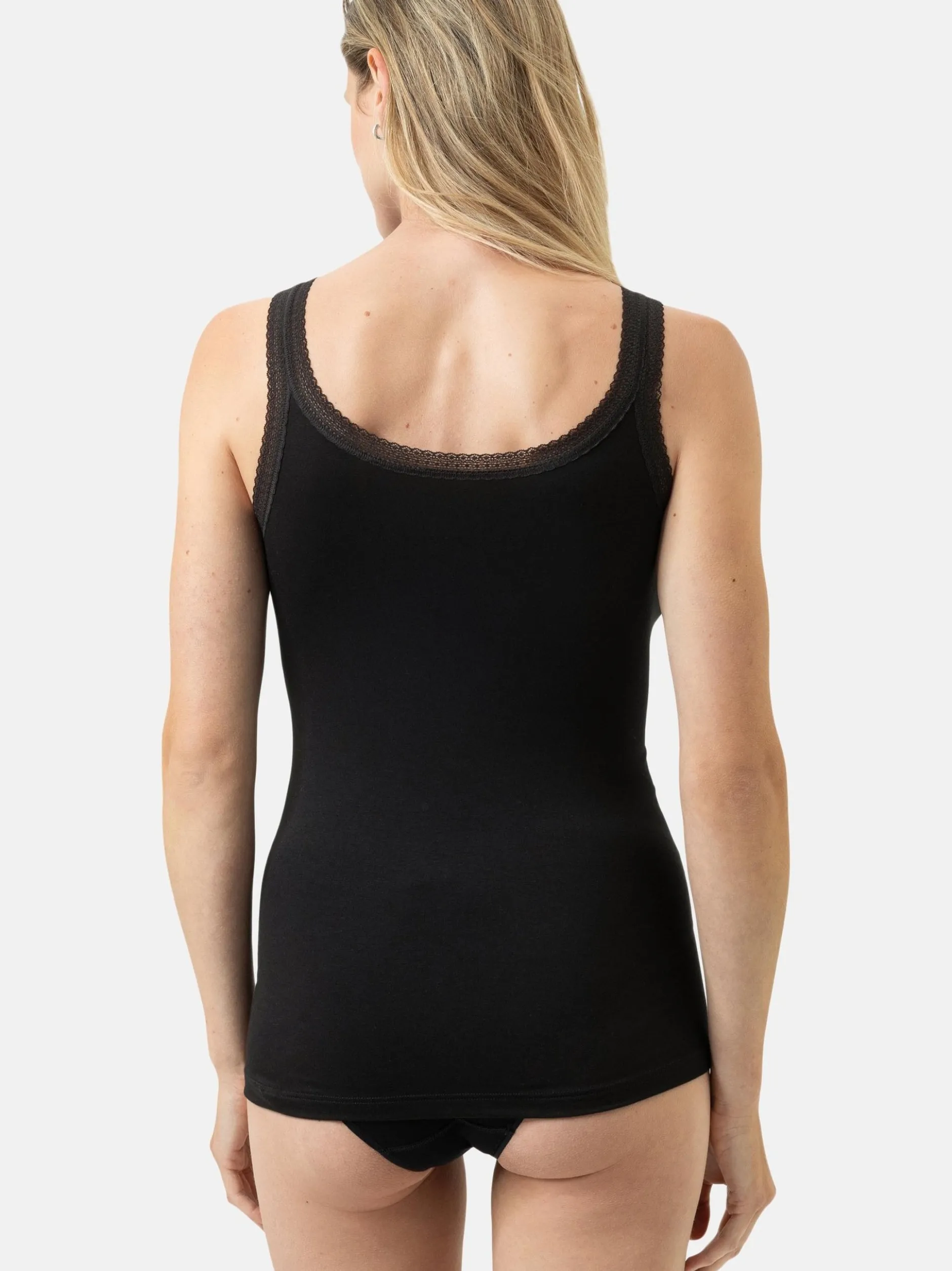 Mey Damen Unterhemden im 2er-Pack in schwarz