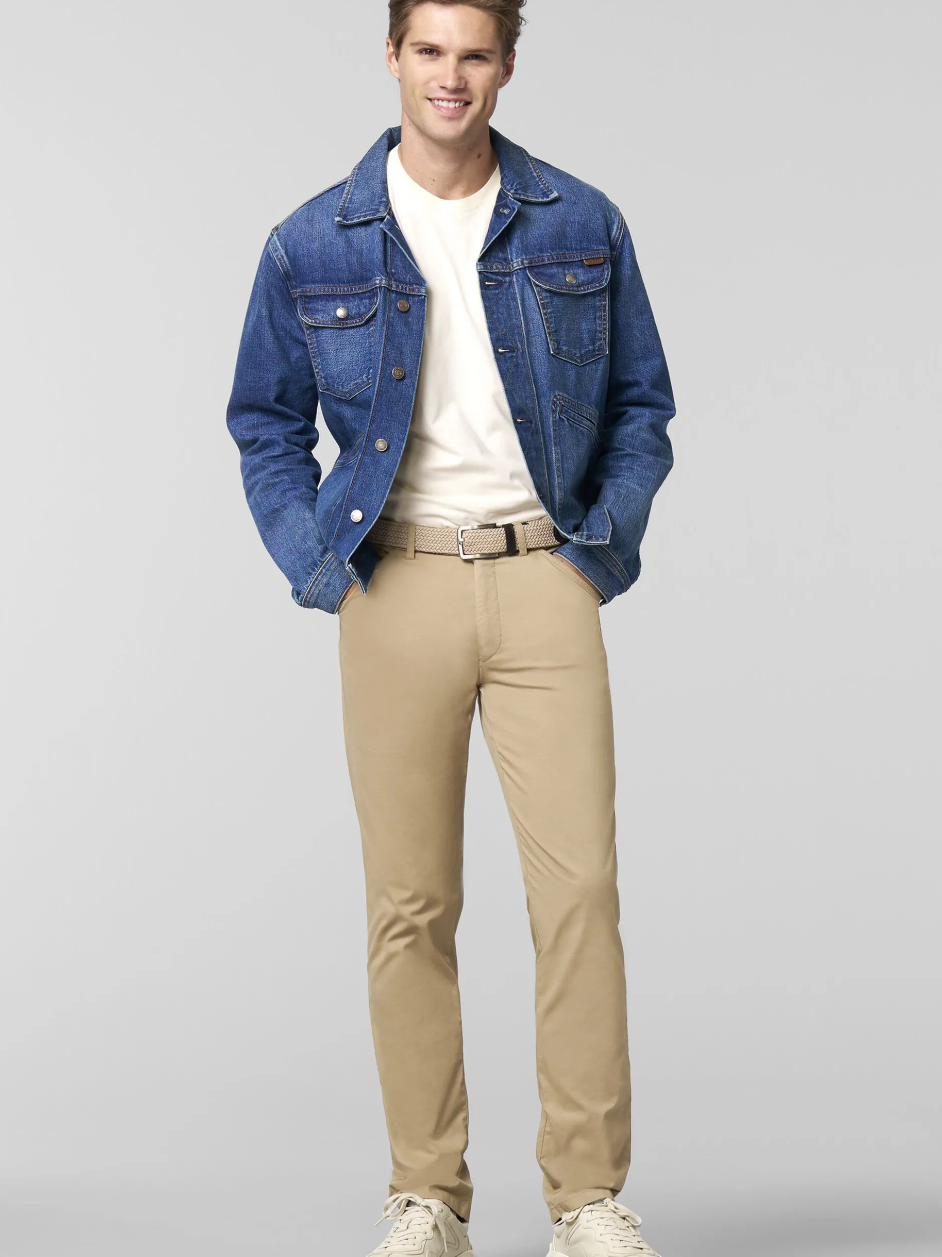MEYER Herren Chinohose - Chicago in beige - Länge: lang