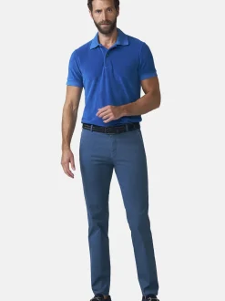 MEYER Herren Chinohose in blau - Länge: lang