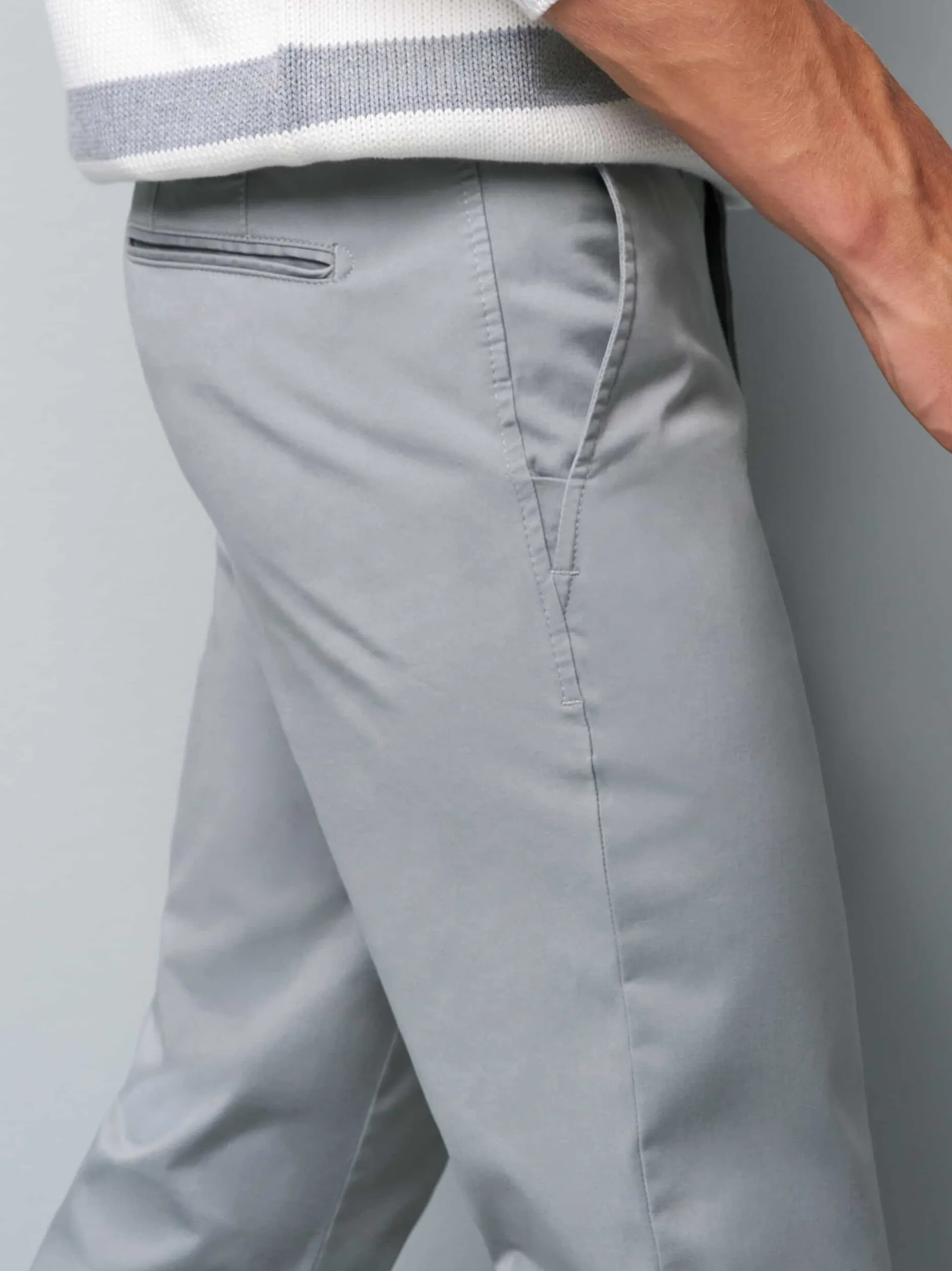 MEYER Herren Chino - M5 Chino in grau - Länge: lang