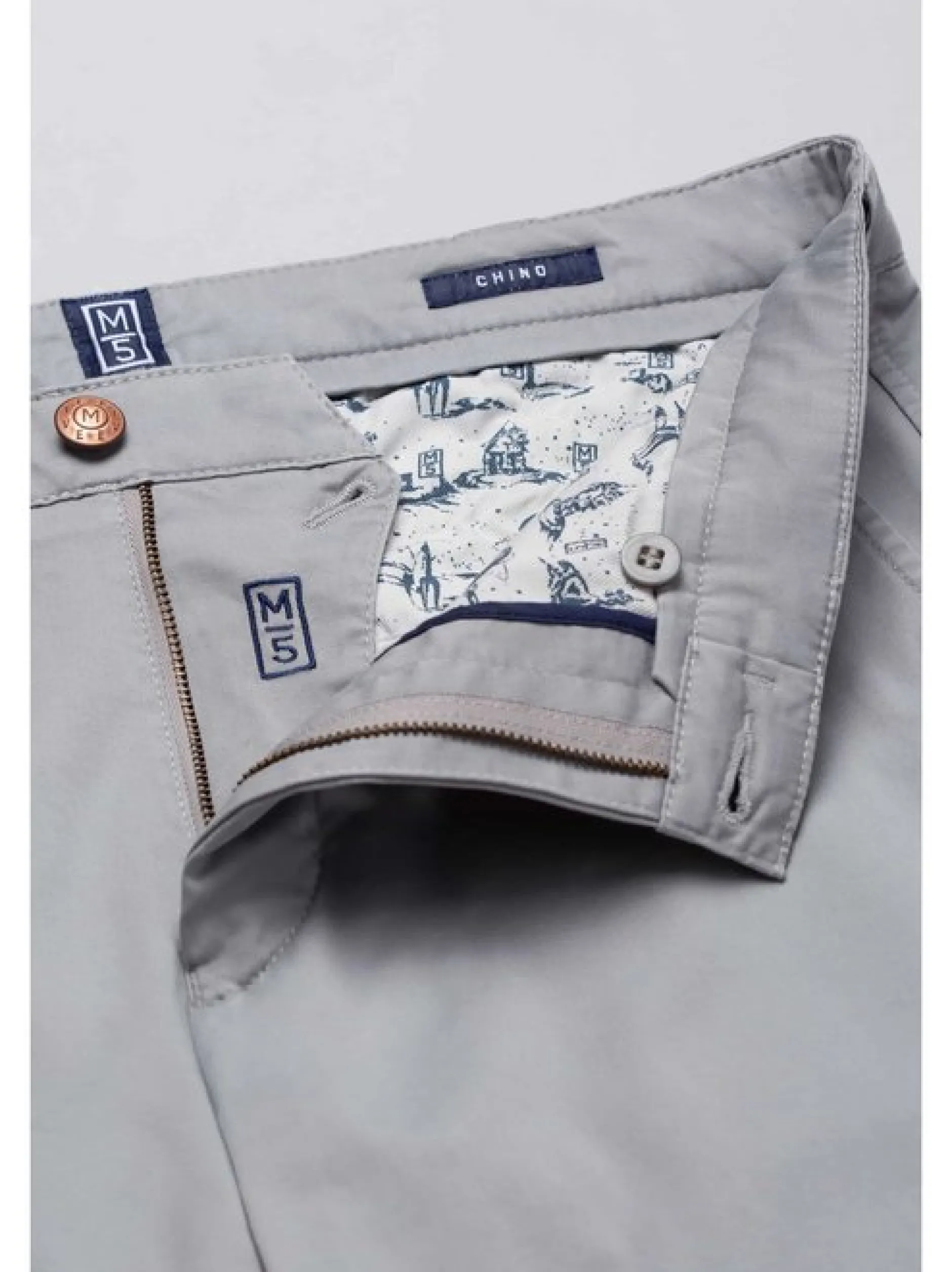 MEYER Herren Chino - M5 Chino in grau - Länge: lang