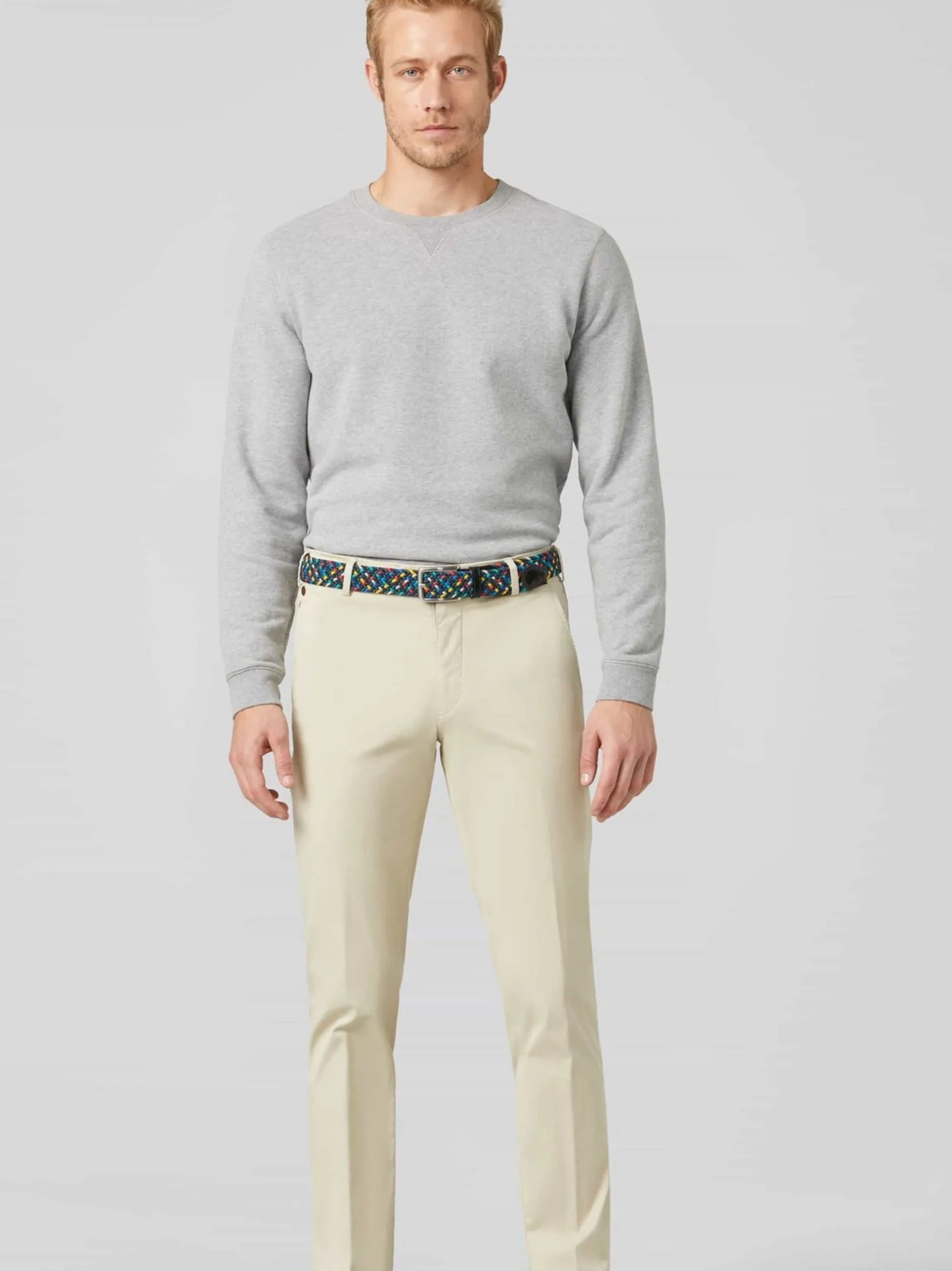 MEYER Herren Hose - Roma in beige - Länge: lang