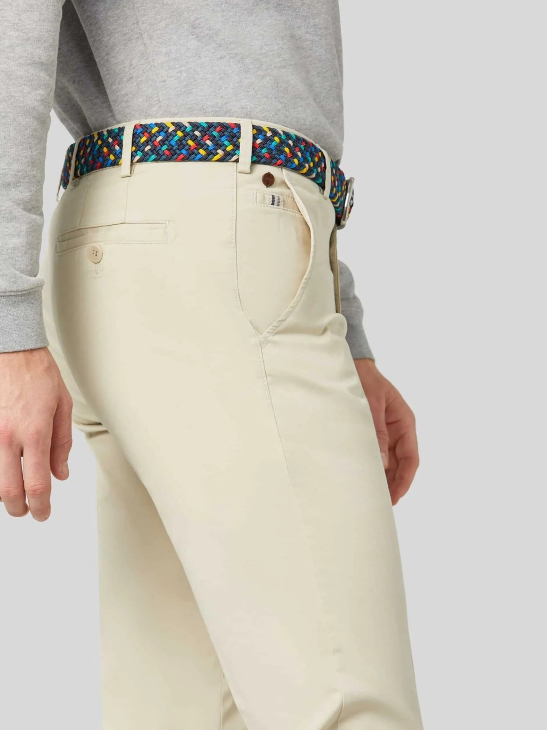 MEYER Herren Hose - Roma in beige - Länge: lang