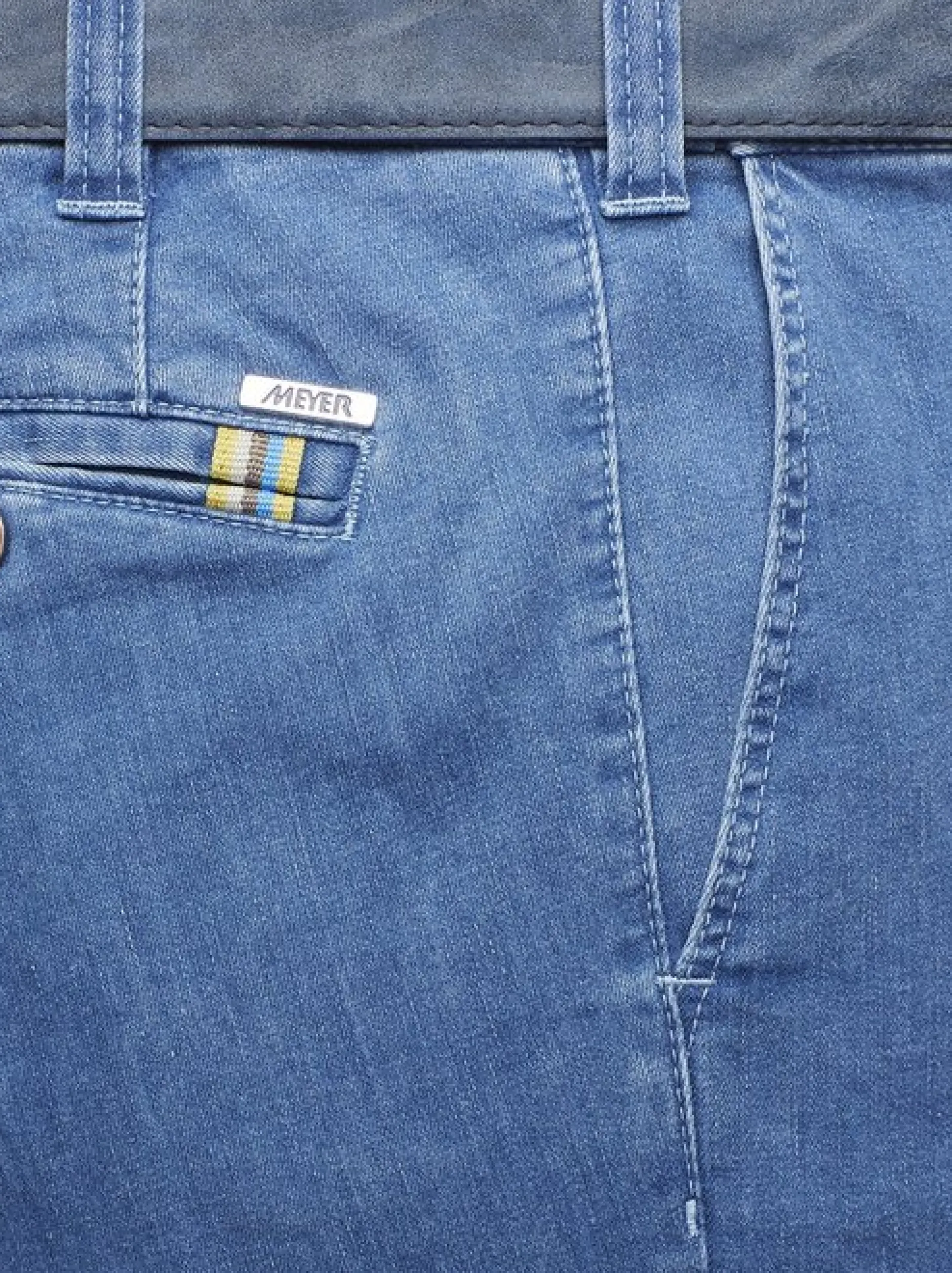 MEYER Herren Jeanshose - Oslo in hellblau - Länge: lang