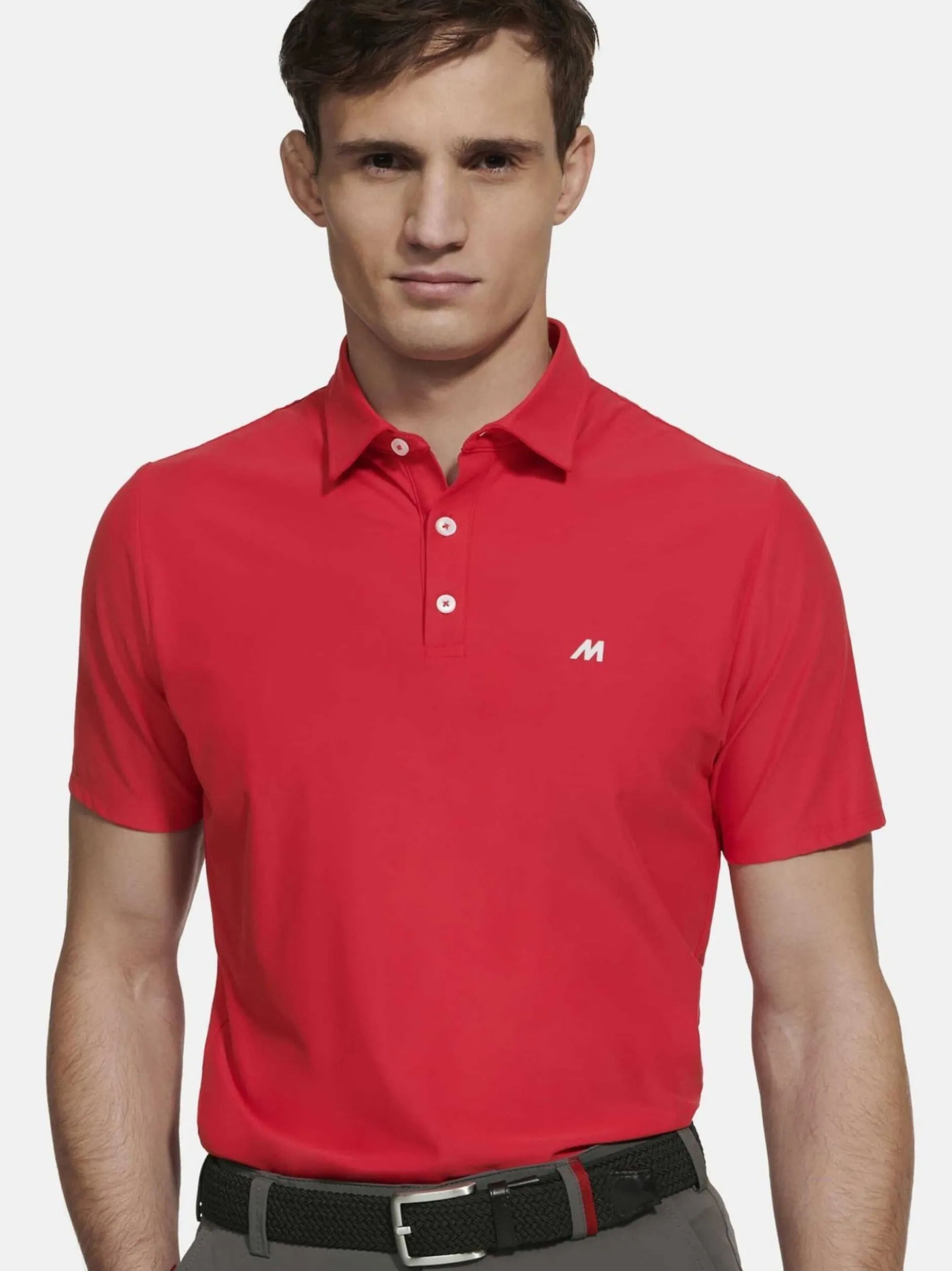 MEYER Herren Poloshirt - Tiger in rot - Ärmel: kurzarm