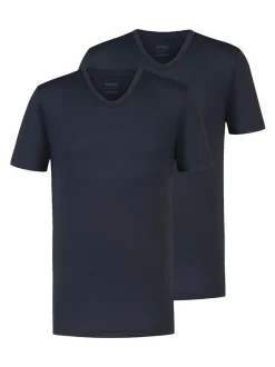 Mey Herren Unterziehshirts im 2er-Pack in marine