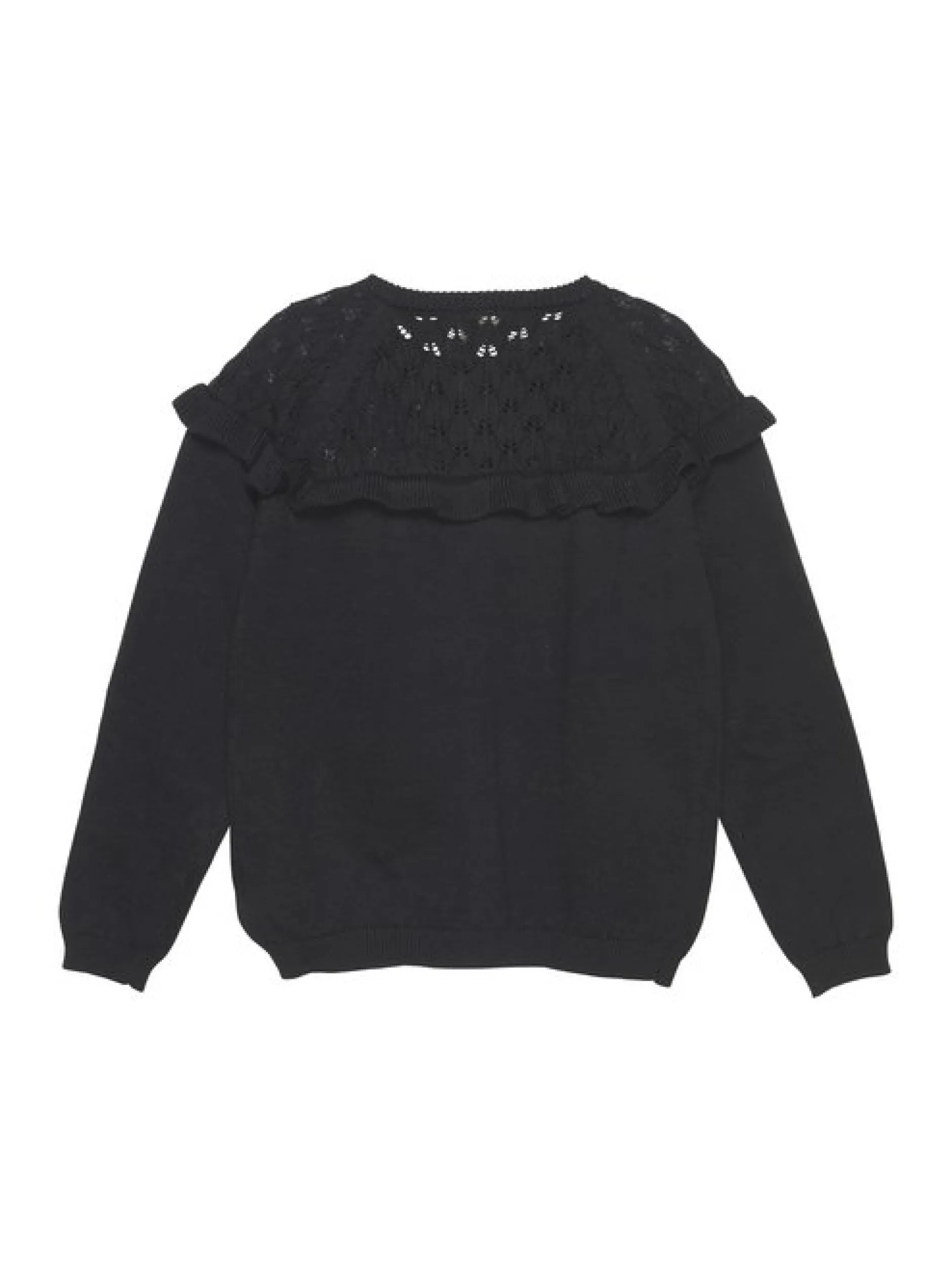 Minymo Mädchen Strickjacke - MICardigan in schwarz