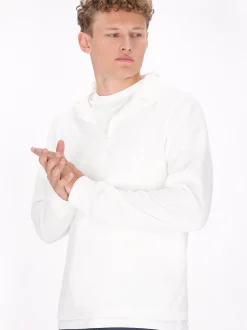 Mo Herren Fleecepullover in weiß