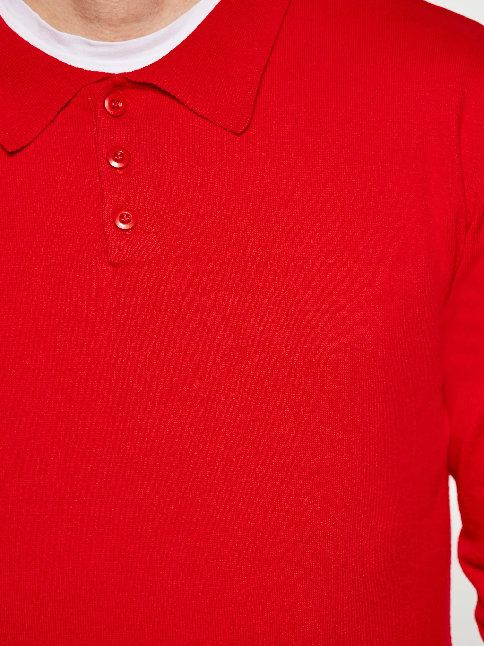 Mo Herren Pullover in rot - Ausschnitt: ohne Kragen