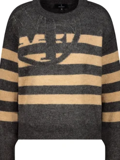 Monari Damen Strickpullover - Ciao Bella in anthrazit beige