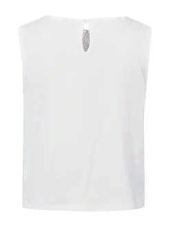 More & More Damen Paillettentop in ecru silber