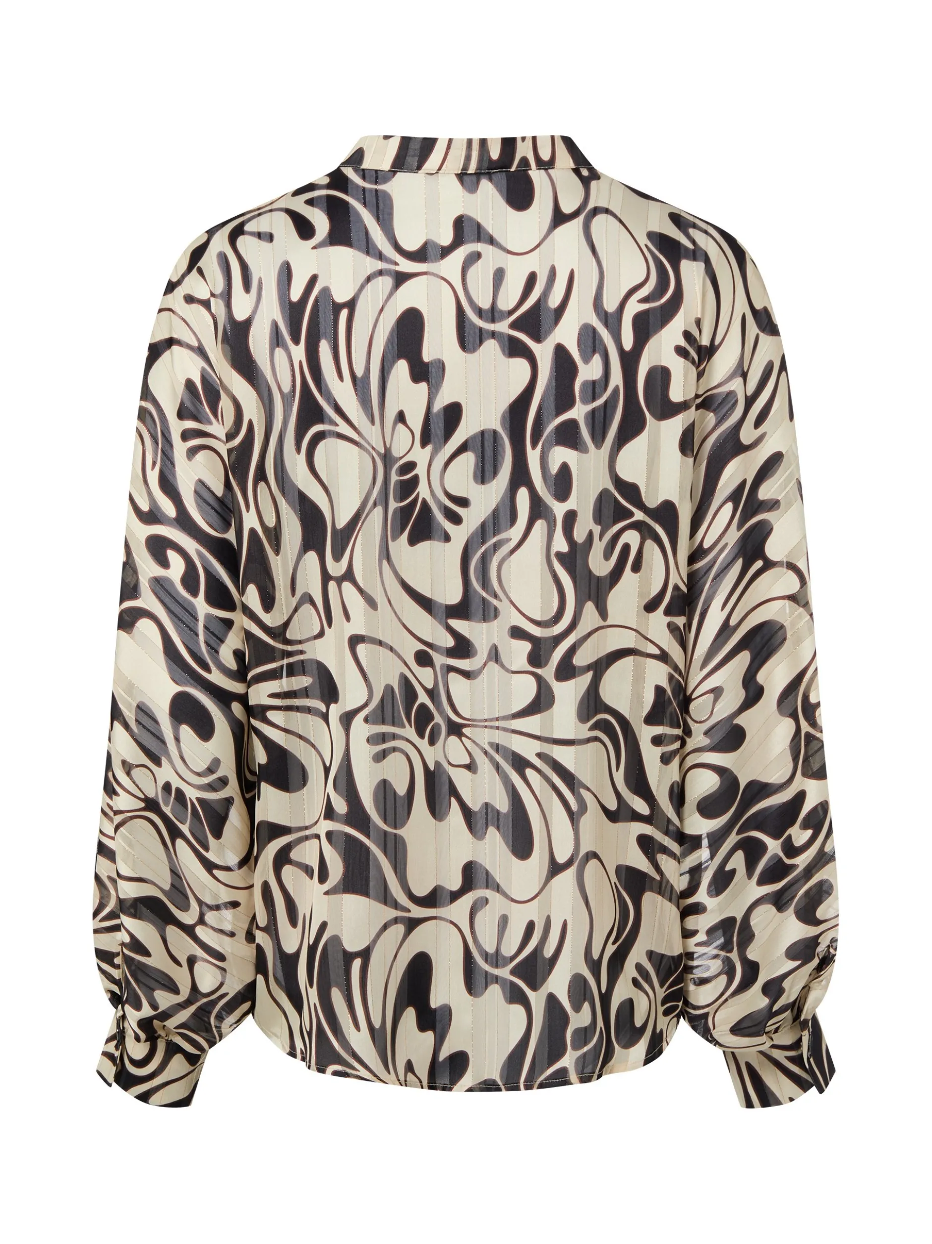 More & More Damen Schluppenbluse in beige schwarz