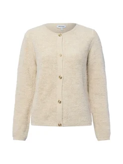 More & More Damen Strickjacke in beige - Ärmel: langarm