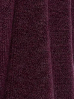 More & More Damen Strickpullover mit Woll-Anteil in aubergine altrosa