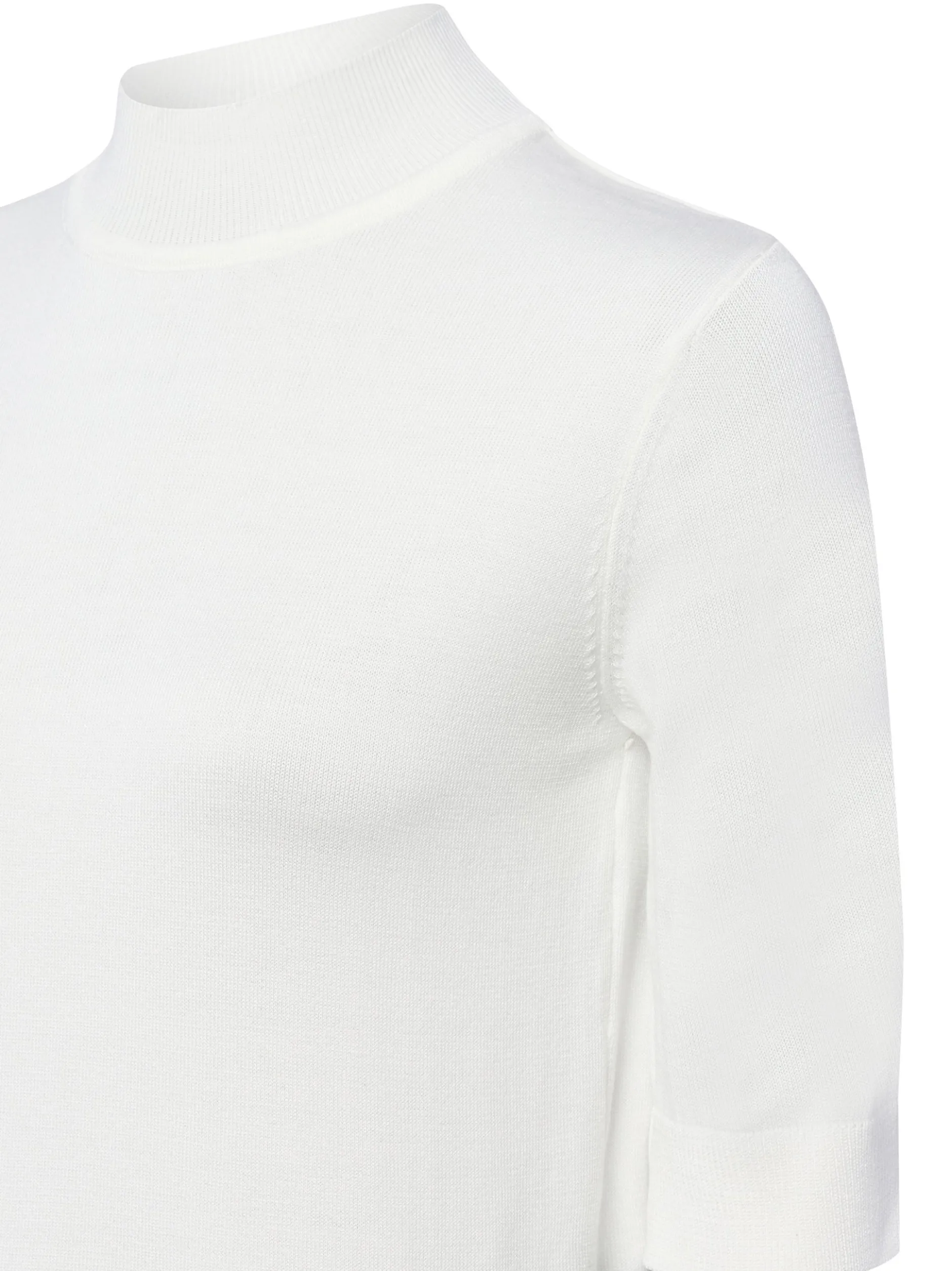 More & More Damen Strickshirt in ecru - Ärmel: Halbarm