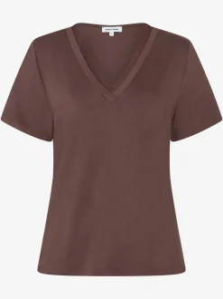 More & More Damen T-Shirt in schoko - Ärmel: kurzarm