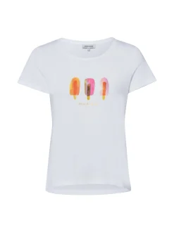 More & More Damen T-Shirt in weiß mehrfarbig