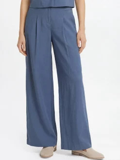 Msch Copenhagen Damen Bundfaltenhose - Frode in blau