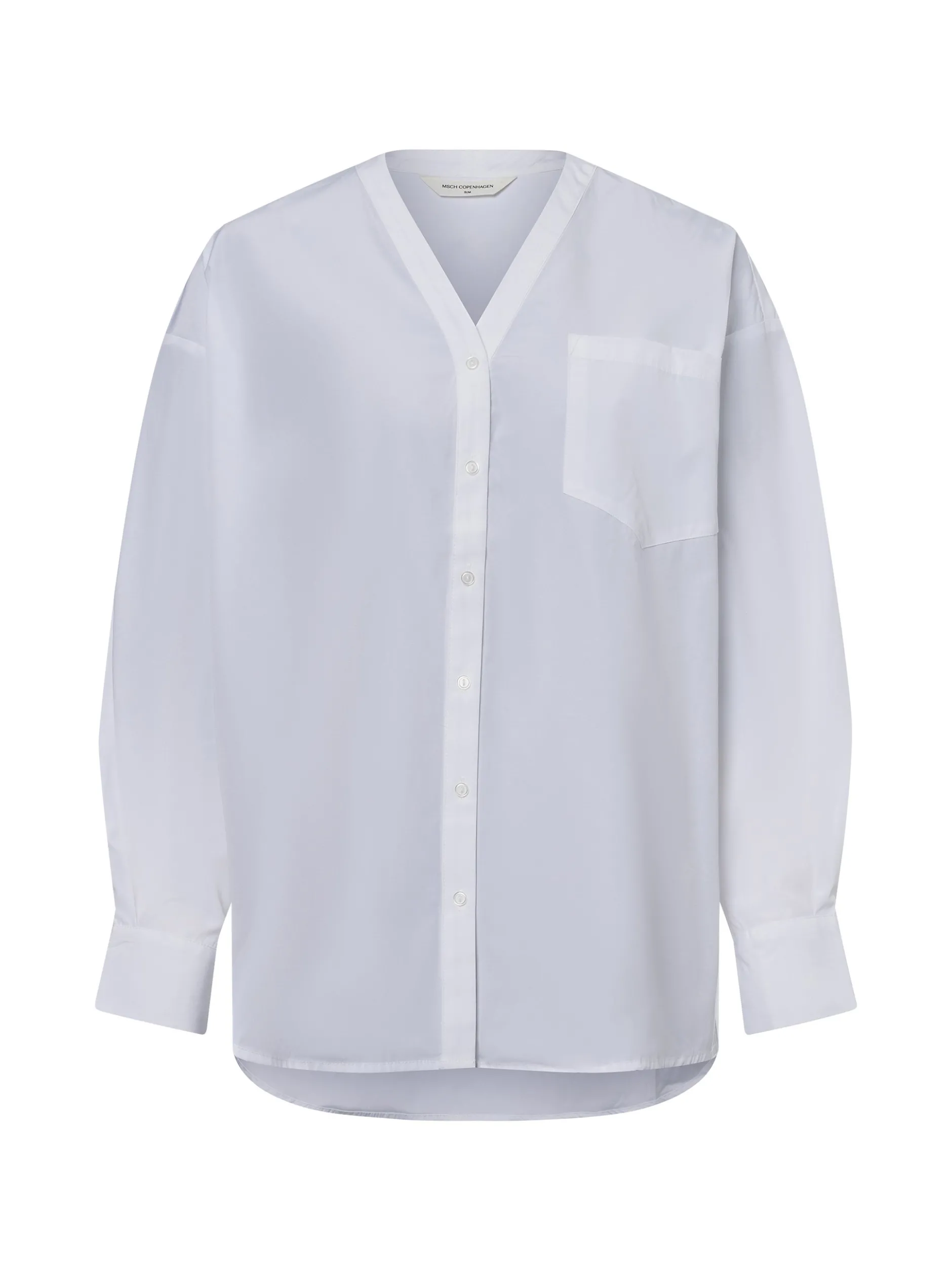 Msch Copenhagen Damen Businessbluse - MSCHNadetta Zenika in weiß