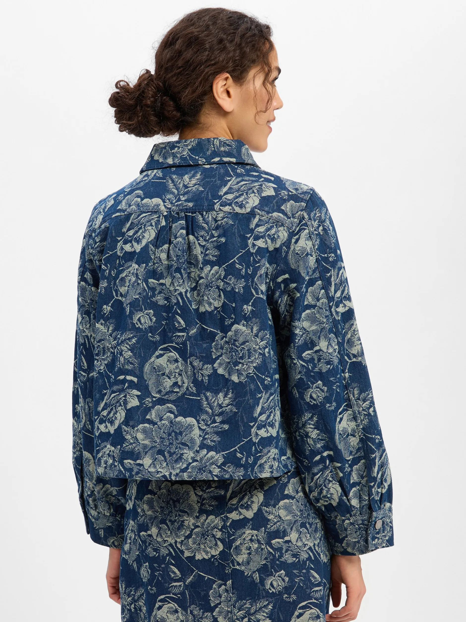 Msch Copenhagen Damen Jeansjacke - MSCHTita in indigo beige