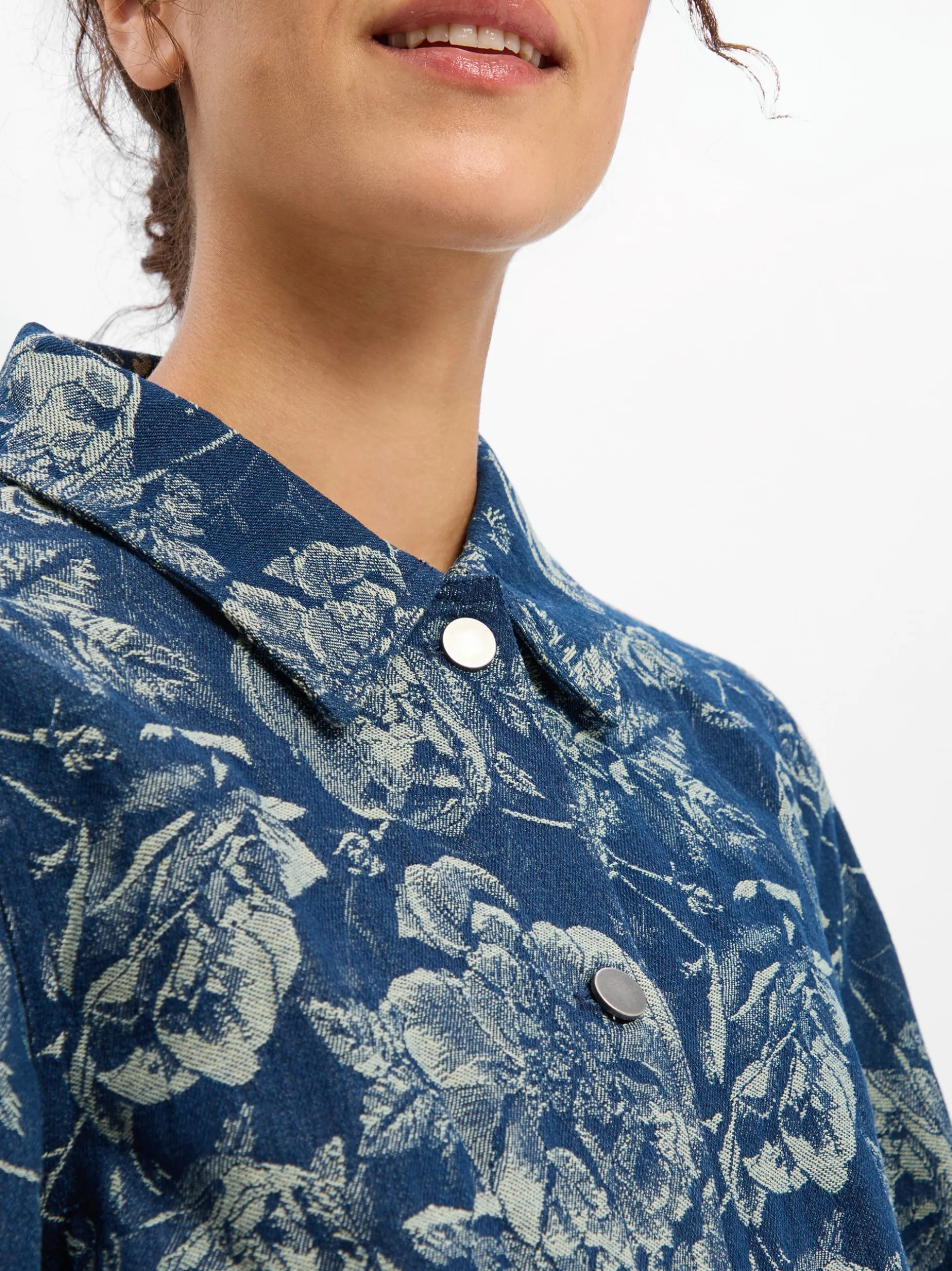 Msch Copenhagen Damen Jeansjacke - MSCHTita in indigo beige